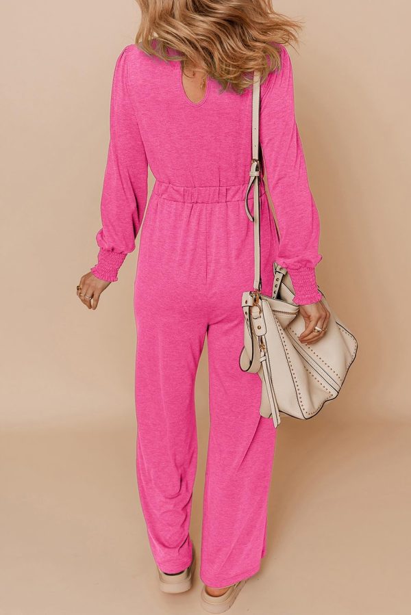 Dokotoo Lantern Long Sleeve Jumpsuit Wrapped V Neck Elegant for Womens Dressy Casual 2024 Fall One Piece Romper Outfits - Image 81