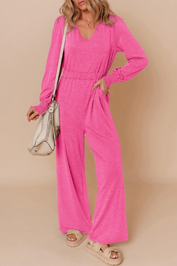 Dokotoo Lantern Long Sleeve Jumpsuit Wrapped V Neck Elegant for Womens Dressy Casual 2024 Fall One Piece Romper Outfits - Image 82