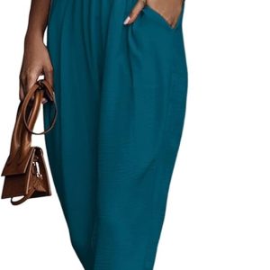 Dokotoo Jumpsuit for Womens Dressy Casual 2025 One Piece Romper Cold Shoulder Outfits for Summer