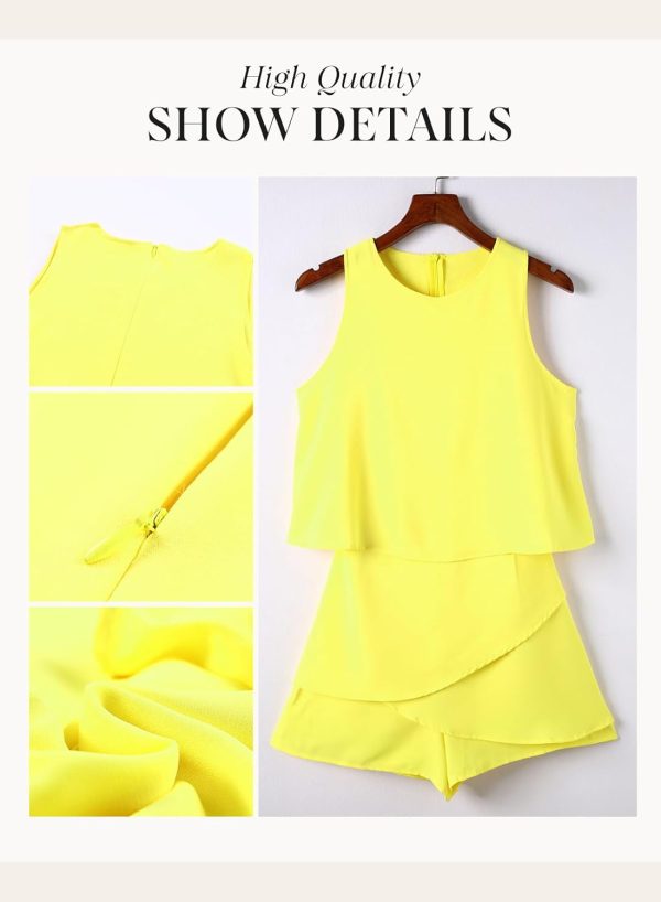Dokotoo Womens Summer Jumpsuits 2025 Casual Ruffle Chiffon Sleeveless Rompers - Image 25