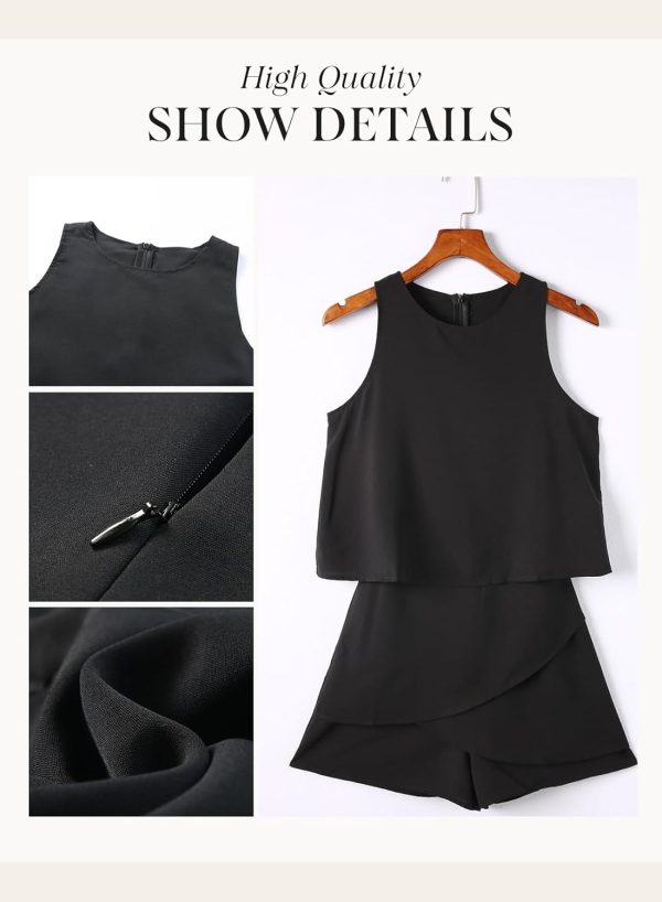 Dokotoo Womens Summer Jumpsuits 2025 Casual Ruffle Chiffon Sleeveless Rompers - Image 36