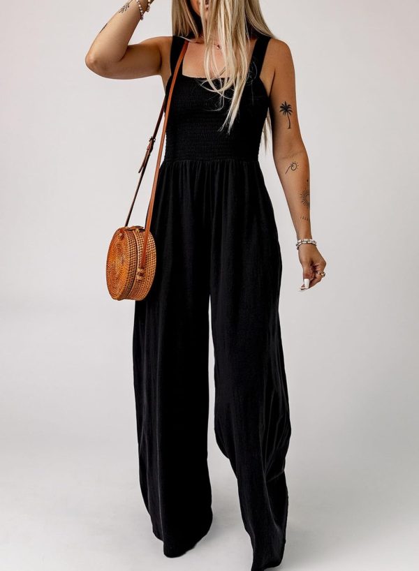 Dokotoo Women's Casual Loose Overalls Jumpsuits One Piece Sleeveless Wide Leg Long Pant Rompers With Pockets - Image 27