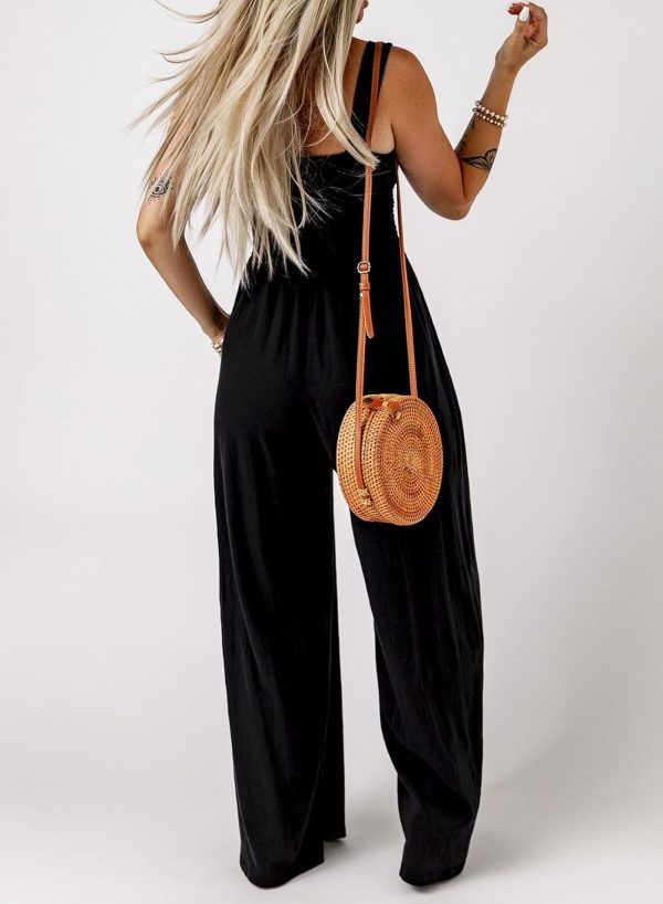 Dokotoo Women's Casual Loose Overalls Jumpsuits One Piece Sleeveless Wide Leg Long Pant Rompers With Pockets - Image 28