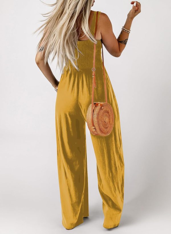 Dokotoo Women's Casual Loose Overalls Jumpsuits One Piece Sleeveless Wide Leg Long Pant Rompers With Pockets - Image 32